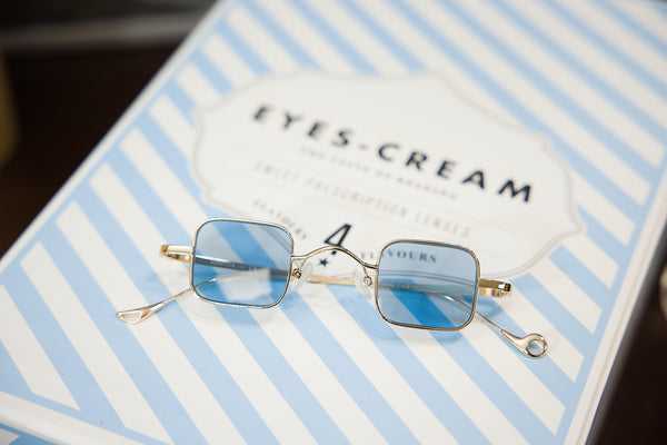 Dumas - Gold with Blue lenses