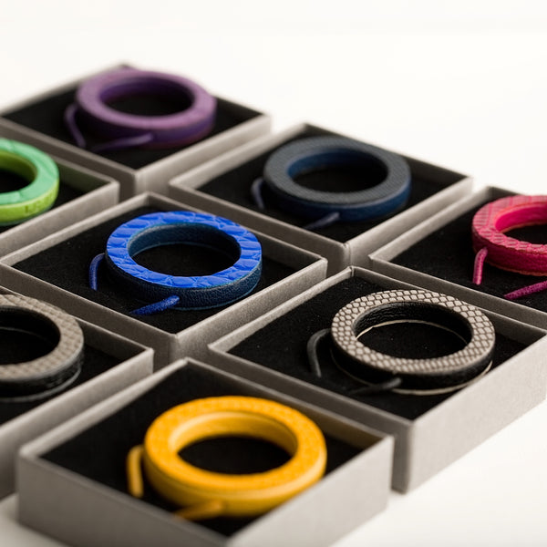 Le Kevin Leather Spectacle Holder - Azure Sky Cocodile