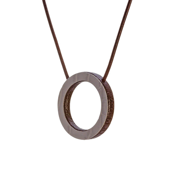 Le Kevin Leather Spectacle Holder - Biscuit Crocodile