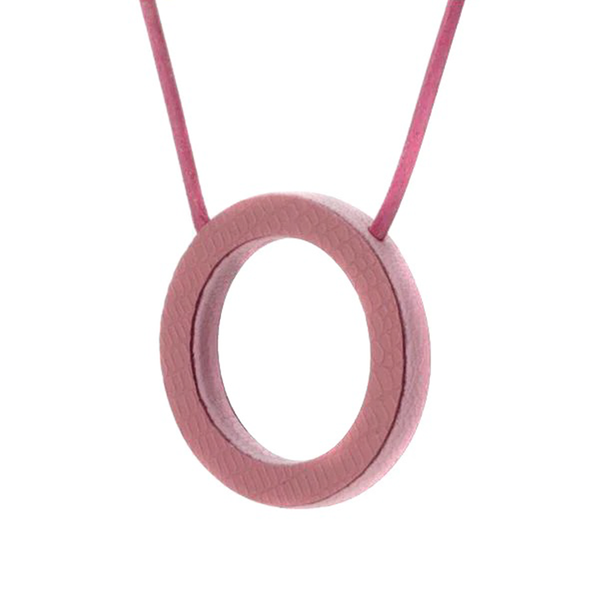 Le Kevin Leather Spectacle Holder - Pink Lizard