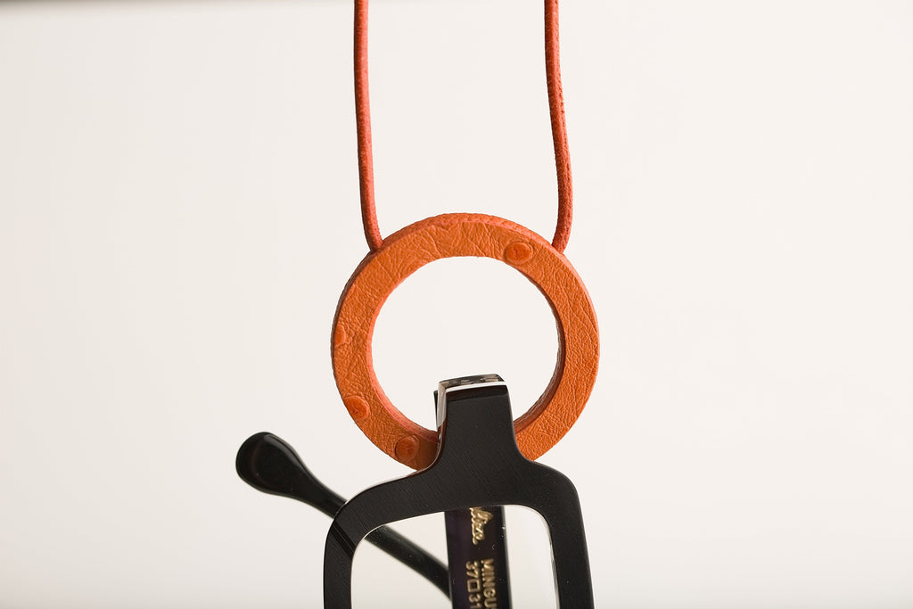 Le Kevin Leather Spectacle Holder - Biscuit Crocodile