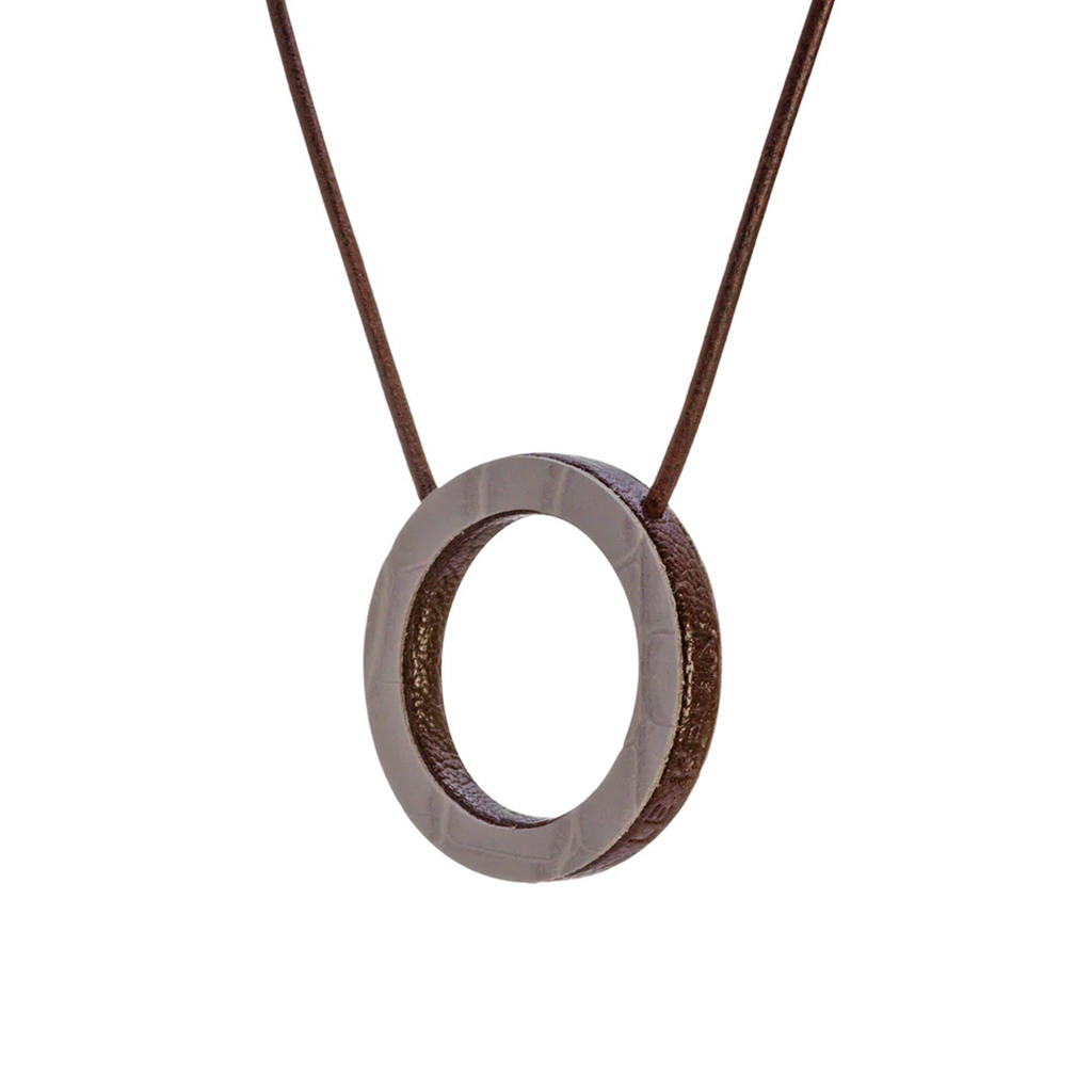 Le Kevin Leather Spectacle Holder - Biscuit Crocodile