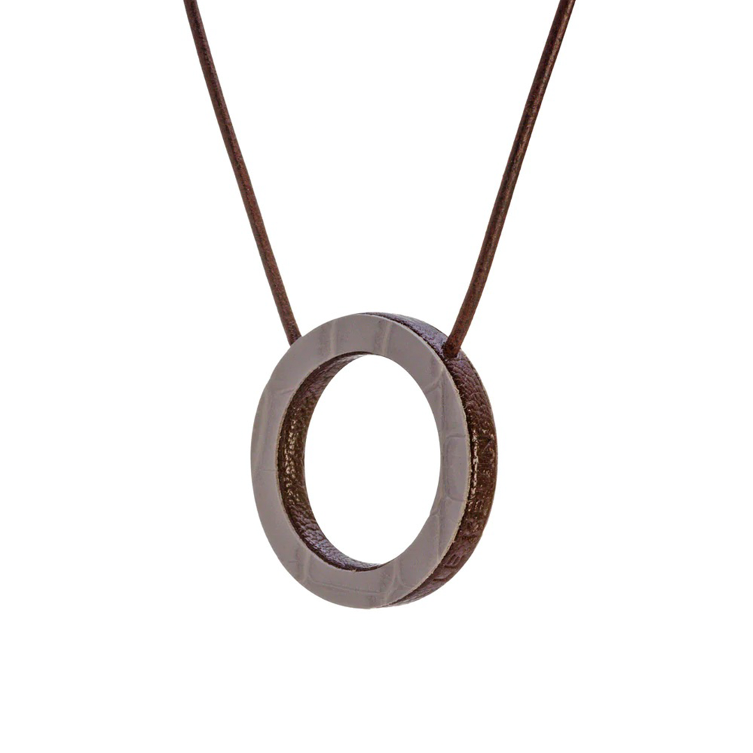 Le Kevin Leather Spectacle Holder - Biscuit Crocodile