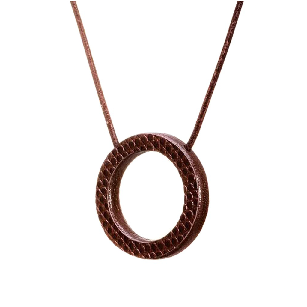 Le Kevin Leather Spectacle Holder - Espresso Lizard